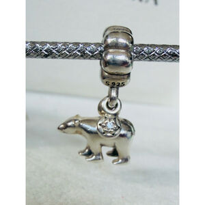 Pandora Sterling Silver Polar Bear Dangle Charm 791029CZ